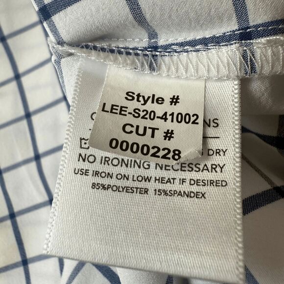 Mizzen + Main Men's Leeward Performance Button Up Shirt White Size Large Trim - Picture 7 of 8